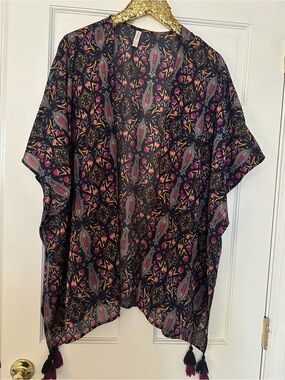 Xhilaration Paisley Print Tassel Kimono XL/XXL
